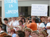 Nemocnice Liberec, demonstrace pracovníků